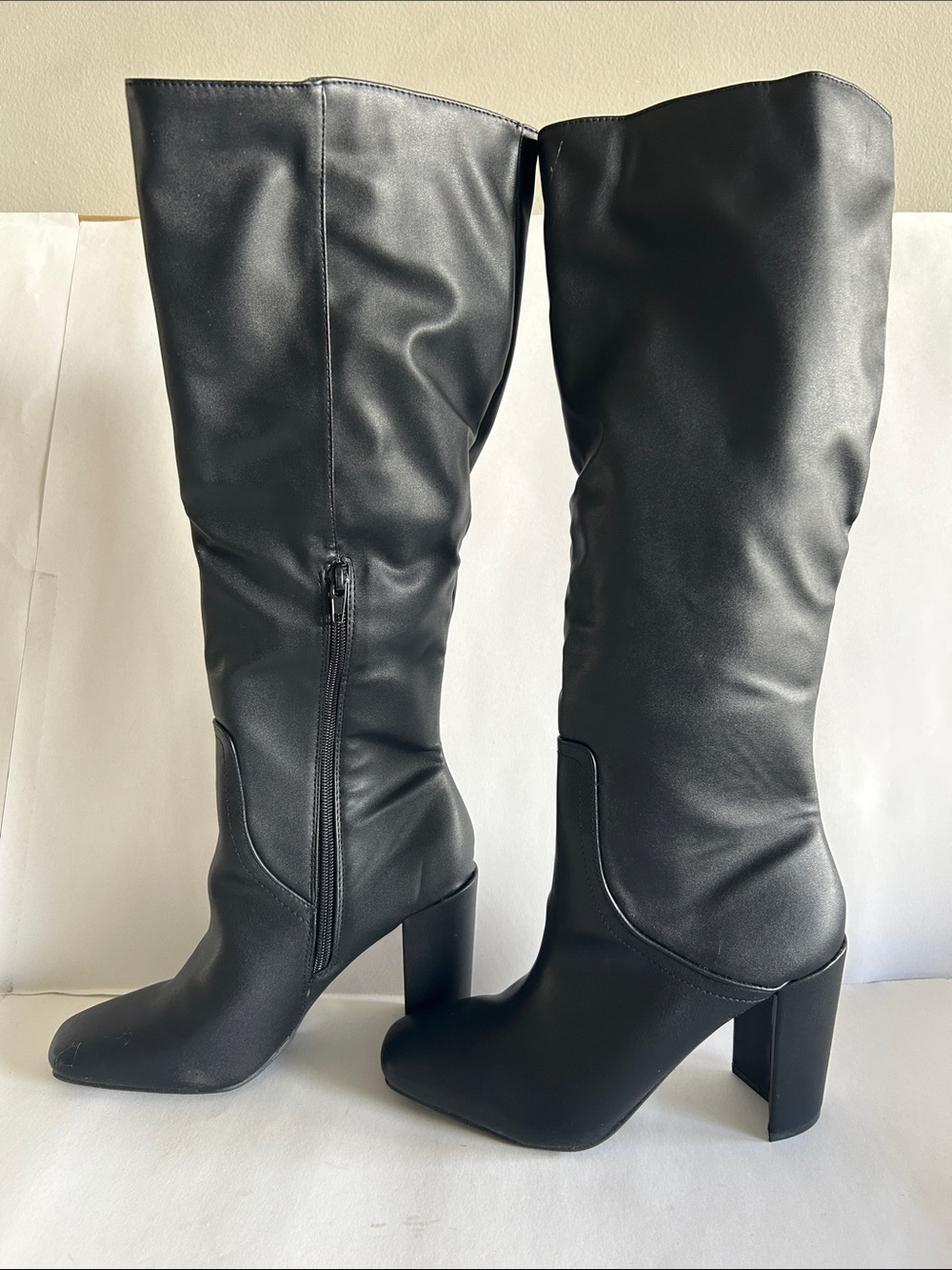 Charlotte Russe Black Over-the-Knee Block Heel Boots